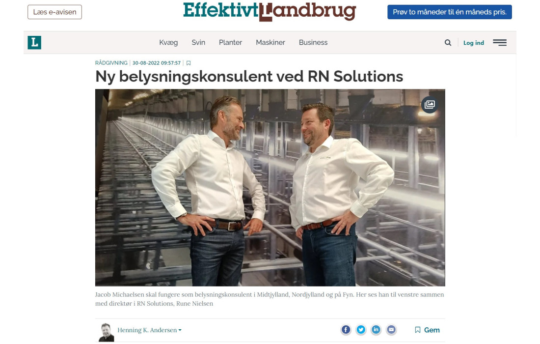 Ny belysningskonsulent ved RN Solutions Ny belysningskonsulent ved RN Solutions